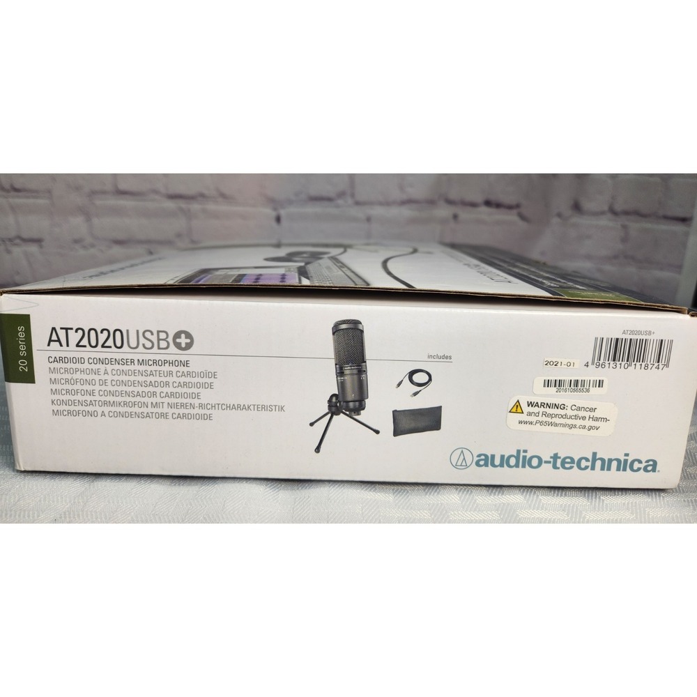NEW! Original Audio Technica At2020USB-X USB Microphone w/Bag, + Shock Pop Filte - Picture 6 of 13